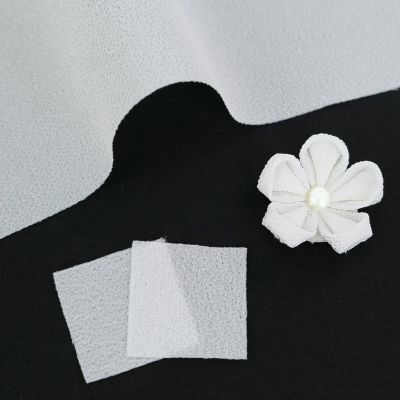つまみ細工用カット済み生地・一越ちりめん(白) 3cm角 20枚/100枚