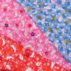 ちりめん生地・うさぎと桜(ピンク) 10cm単位 切り売り レーヨンちりめん生地 ウサギ柄縮緬 兎兔さくら 可愛いチリメン