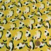 ちりめん生地・みけねこ(刈安/かりやす) 10cm単位 切り売り ねこ柄縮緬布地 三毛猫柄 ミケネコ模様 黄色イエロー チリメン