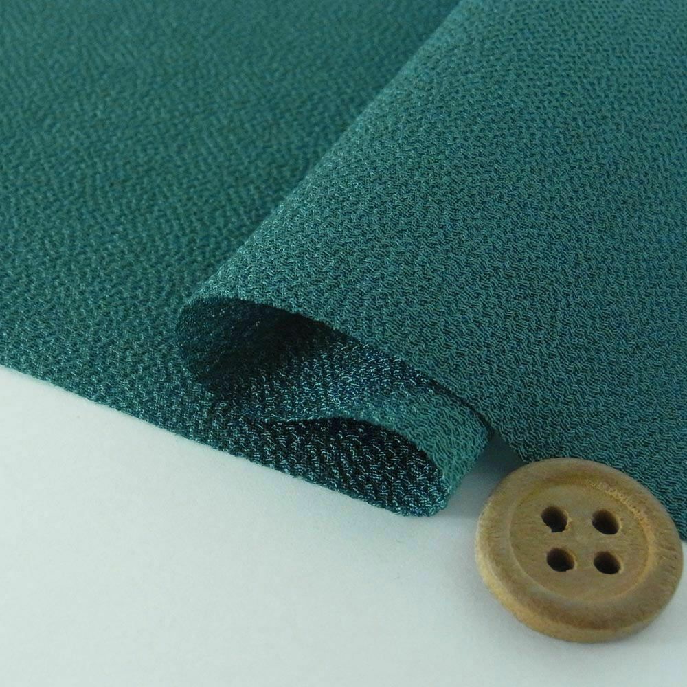 つまみ細工用カット済み生地・一越ちりめん(青碧/せいへき) 3cm角 裁断済みひとこし縮緬30ミリ角 くすんだ青緑 あおみどり ブルー