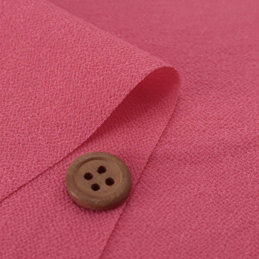 つまみ細工用カット済み生地・一越ちりめん(コーラルピンク) 3cm角 20枚/100枚[M便 1/200] 裁断済みひとこしちりめん カット済縮緬3センチコーラルカラー