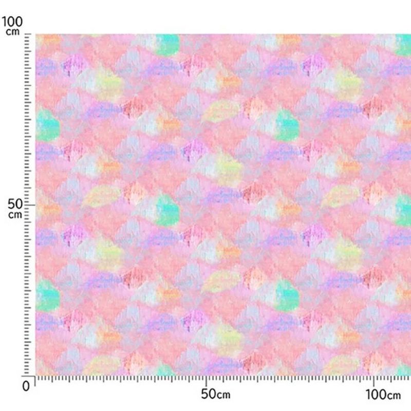 コットン生地 絵画調ぼかし柄(ピンク)