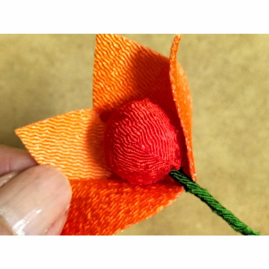 ちりめん細工キット お供え花 |生地 和柄/和布/ちりめん手芸通販布がたり