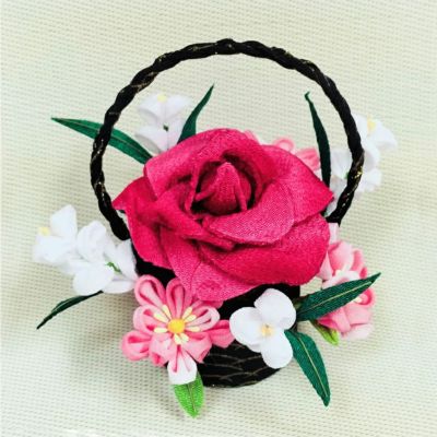 ちりめん細工キット 京ちりめんのアレンジフラワー