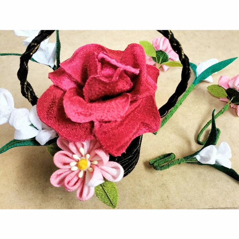 ちりめん細工キット 京ちりめんのアレンジフラワー |生地 和柄/和布