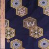 金襴生地(金らん) 亀甲に鳳凰(濃紺)