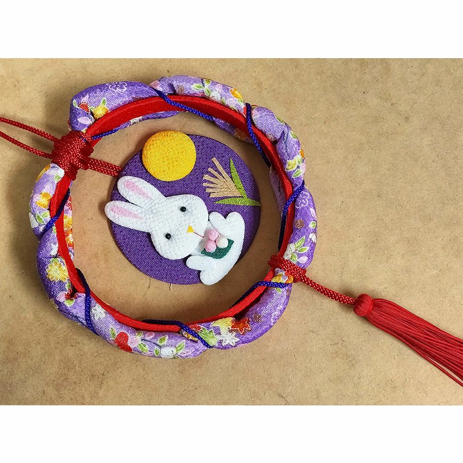 ちりめん手芸キット ぷくぷくリース No.5 しあわせ満月