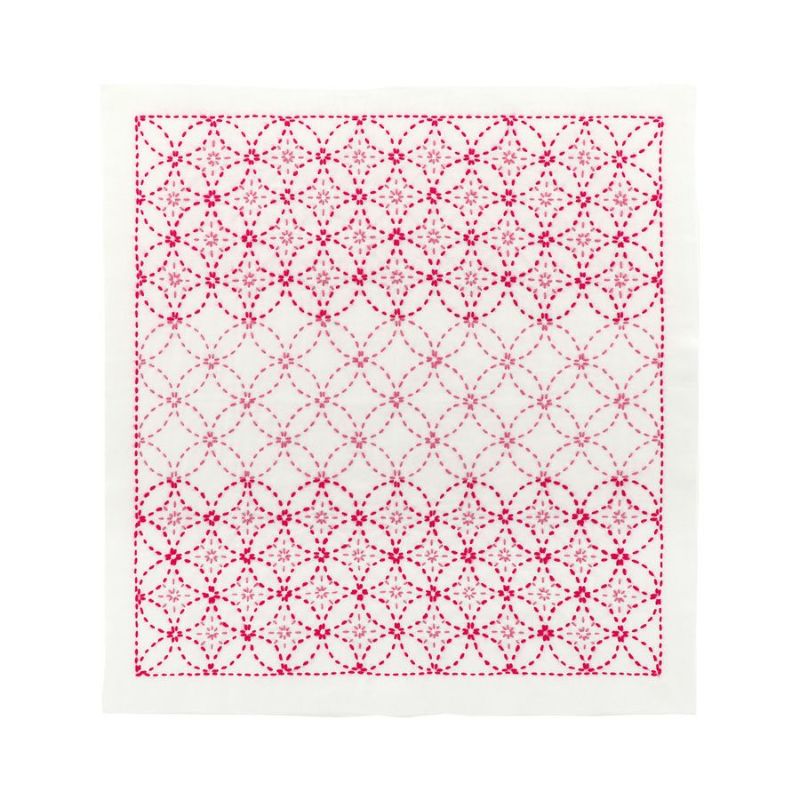 刺し子キット 花ふきん「和-Nagomi」七宝つなぎ