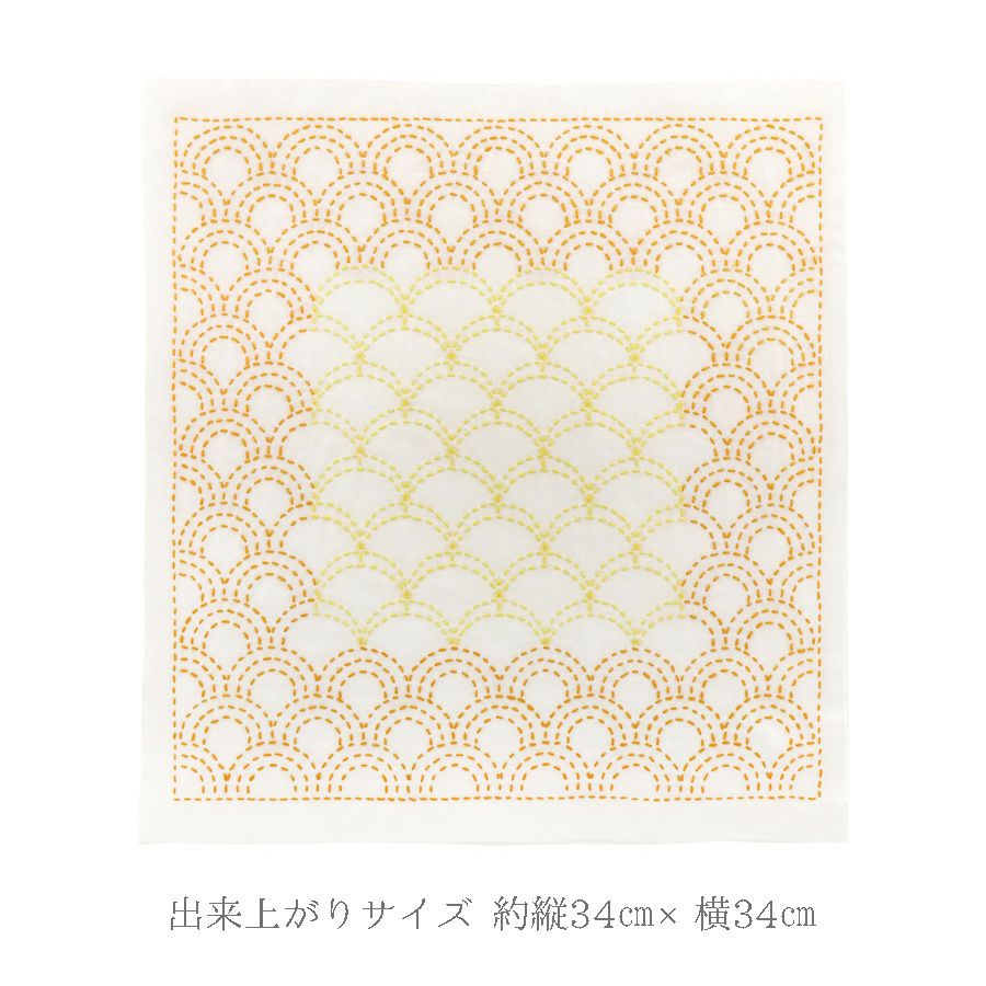 刺し子キット 花ふきん「和-Nagomi」青海波