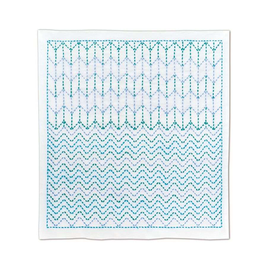 刺し子キット 花ふきん「和-Nagomi」矢羽根