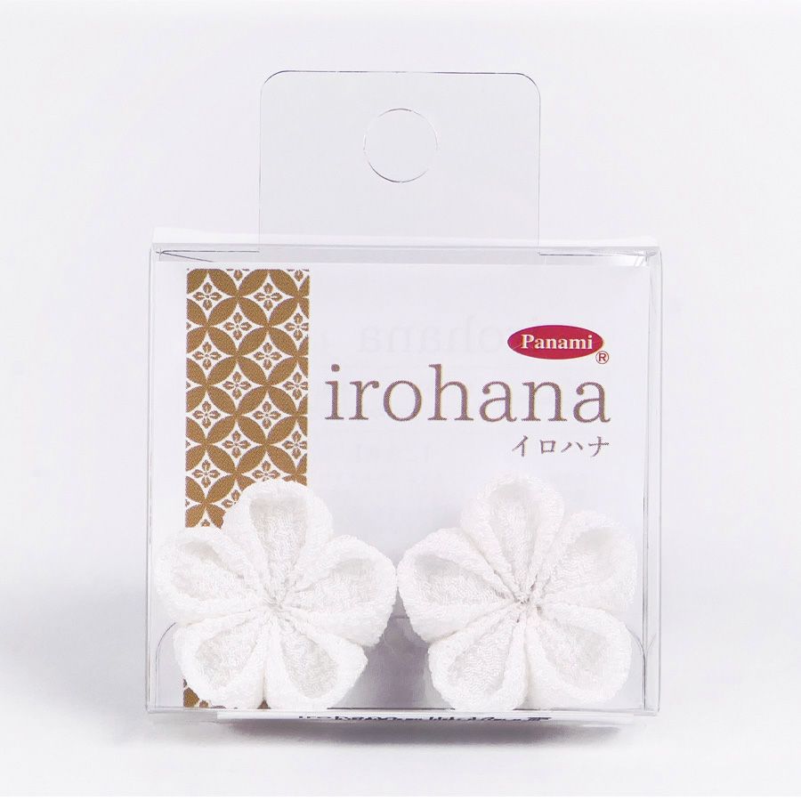 つまみ細工完成パーツ irohana(イロハナ) 単色 丸つまみ 雪