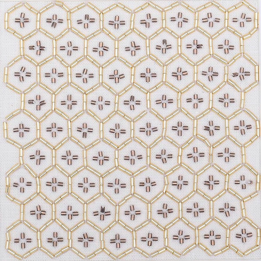  ビーズ刺し子キット 十字亀甲