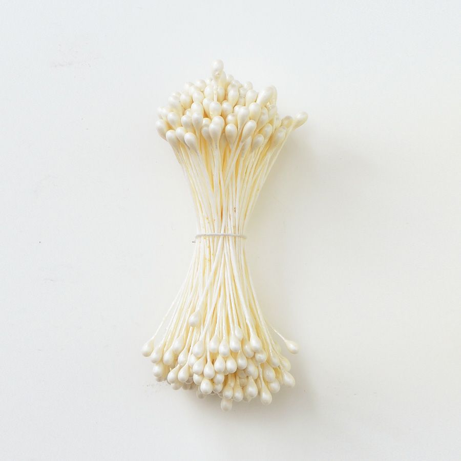 つまみ細工向きフラワーペップ・パールタイプ(白)