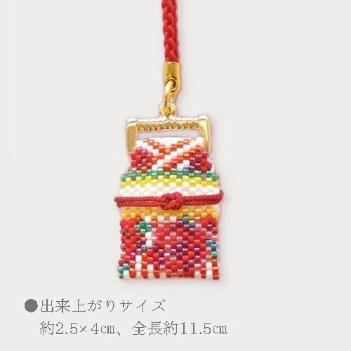 ビーズキット 京・西陣織 花きもの根付け バラ