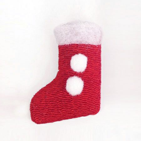 ちりめんパーツ（完成品）クリスマスブーツ(お買得品)