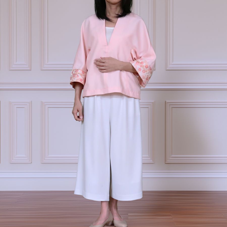 ポリエステルツイル無地 (ライトピンク)