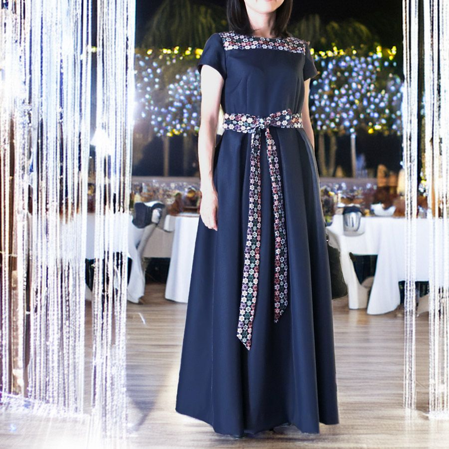 ポリエステルツイル無地 (ディープネイビー)