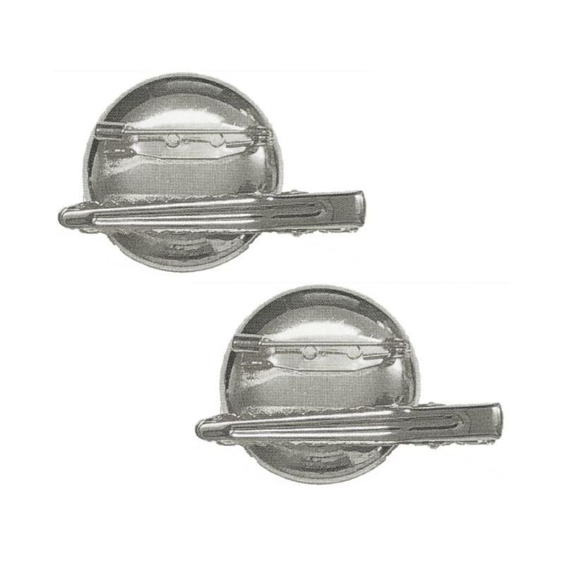 2WAYブローチ台 30mm シルバー・2個入 |生地 和柄/和布/ちりめん手芸
