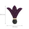 ちりめん細工パーツ（完成品）羽根・紫 6.5cm(お買得品)