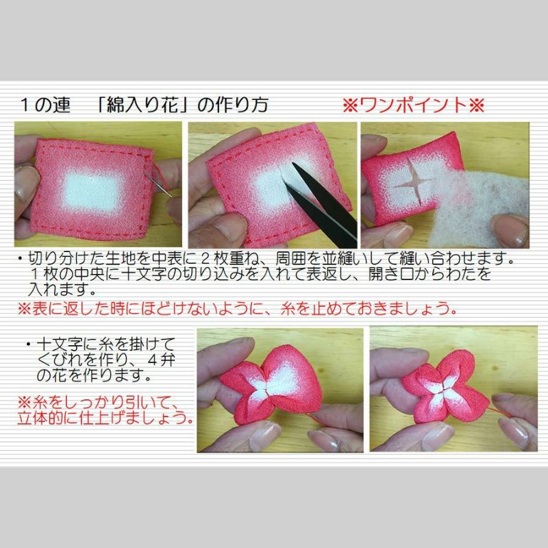 ちりめん手芸キット・花折々の七連つるし飾り【限定販売】