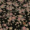 和柄コットン生地 くすみしだれ桜(黒) 10cm単位 切り売り