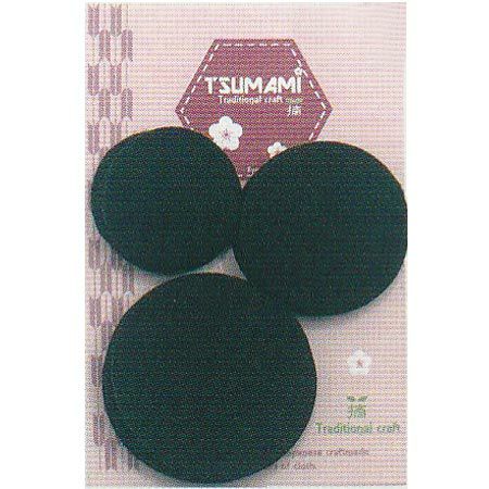 つまみ細工用土台フェルト・黒3サイズセット (25・30・35mm各5枚入)