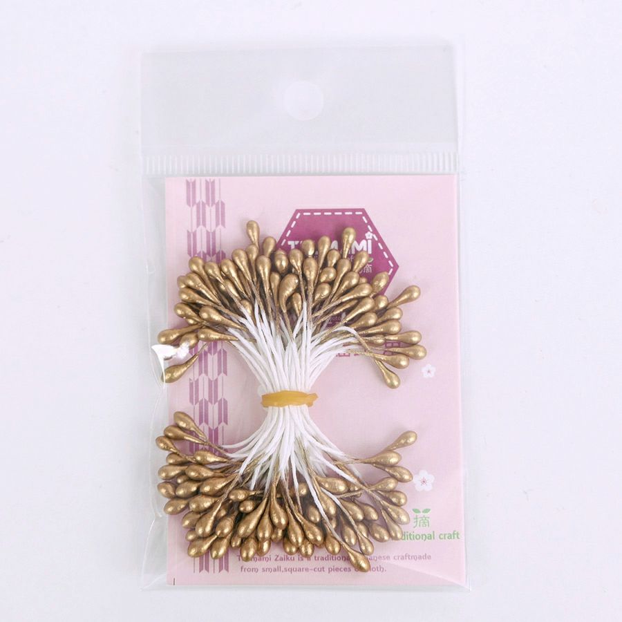 つまみ細工用ペップ・5g/約70本入り(アンティークゴールド)