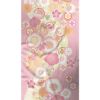 着物用洗える生地 梅花に手まりと糸巻き(ピンク) 1反売り(約12m)