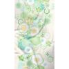 着物用洗える生地 梅花に手まりと糸巻き(淡緑) 1反売り(約12m)