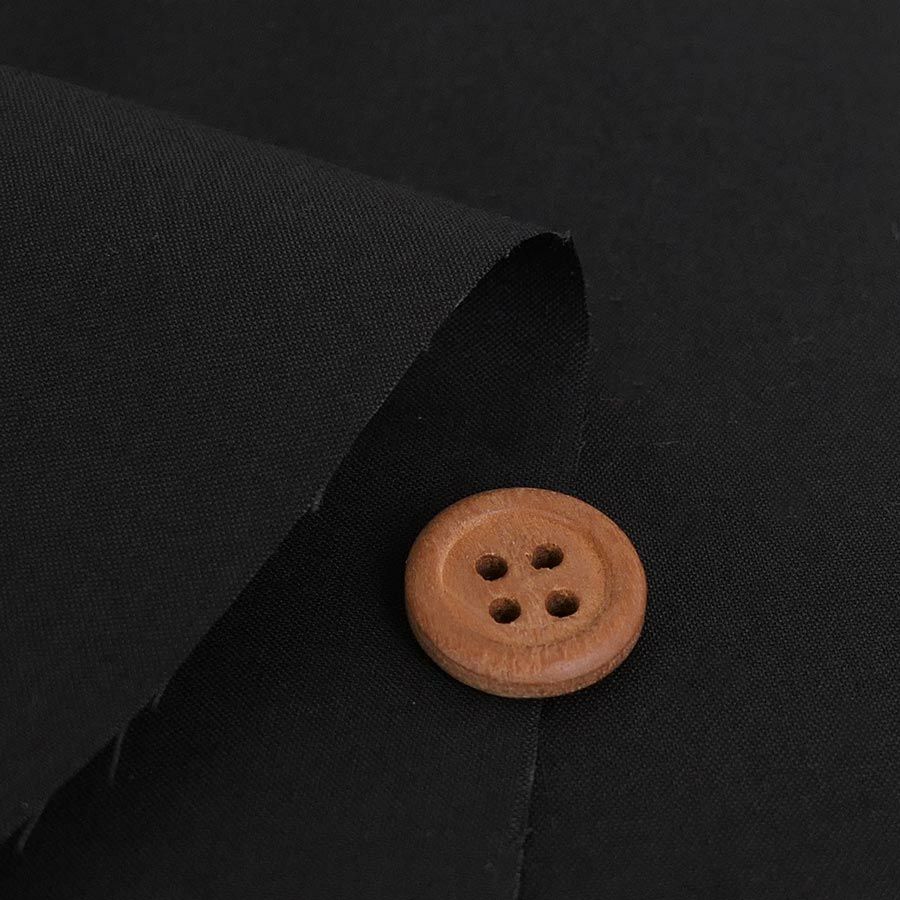 コットン生地 エイティスクエア無地 (黒) シルケット加工 10cm単位 切り売り