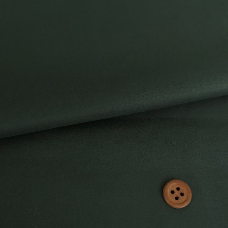 コットン生地 エイティスクエア無地 (深緑) シルケット加工 10cm単位 切り売り