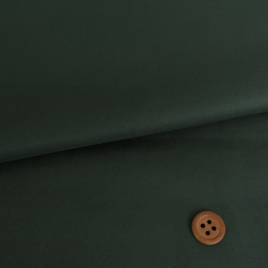 コットン生地 エイティスクエア無地 (深緑) シルケット加工 10cm単位 切り売り