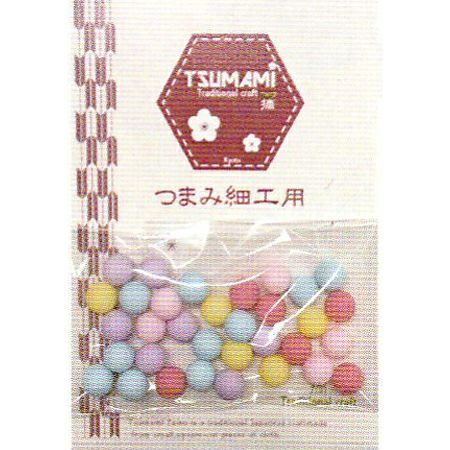 穴なしパステルビーズ 直径6mm・4g/約30個入