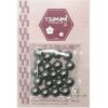樹脂半円パール 直径8mm・約20個入(アンティークシルバー)