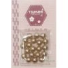  樹脂半円パール 直径8mm・約20個入(アンティークゴールド)