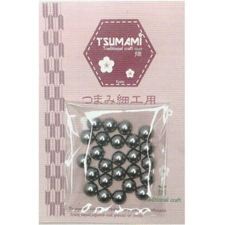 樹脂半円パール 直径6mm・約25個入(アンティークシルバー)