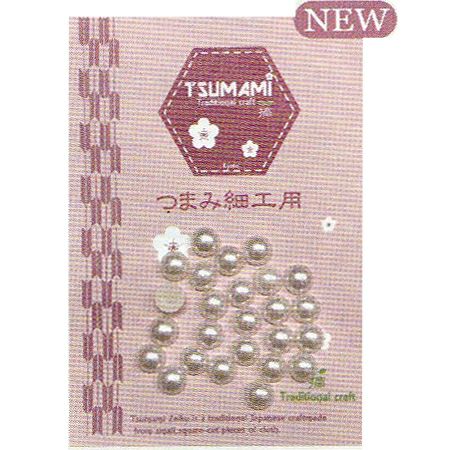  樹脂半円パール 直径6mm・約25個入(ホワイト)
