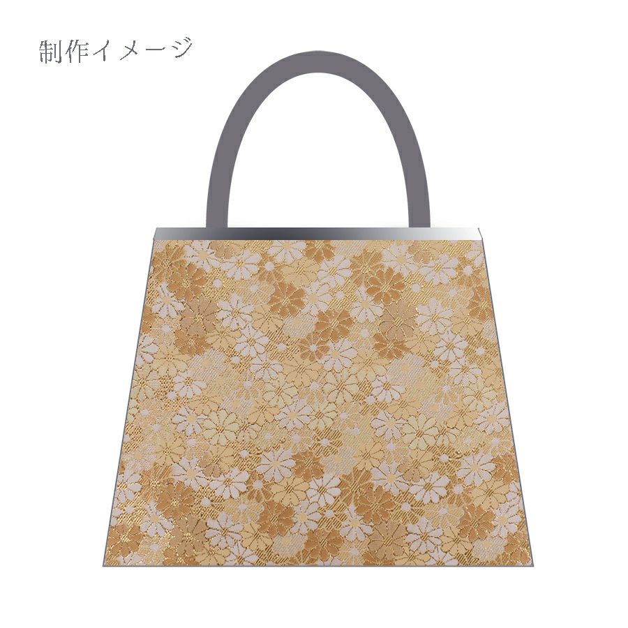金襴生地(金らん) 小菊のじゅうたん(ゴールドベージュ) 10cm単位 切り売り