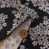 金襴生地(金らん) 桜波(黒/ベージュ) 10cm単位 切り売り