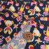 ちりめん生地 おもちゃのパレード(紺) 10cm単位 切り売り