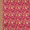 ちりめん生地 おもちゃのパレード(ピンク) 10cm単位 切り売り