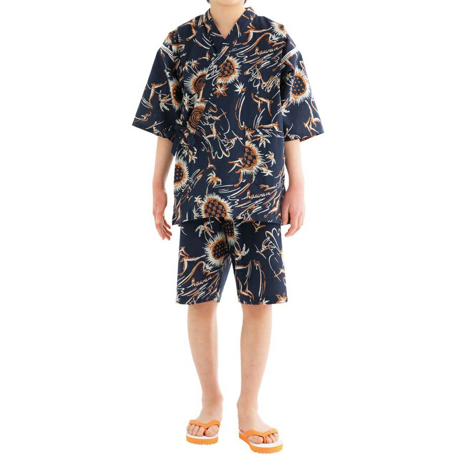 実物大型紙・小学生じんべい 男女用 夏祭りにも！初心者さんでも作れる小学生用の甚平パターン