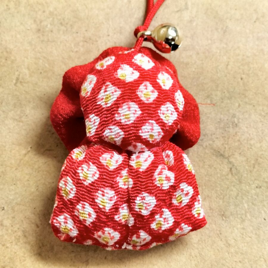 ちりめん手芸キット なかよしドールのチャーム・2個セット ちょっと懐かしい和のドールを手作り♪レトロな可愛さの縮緬細工