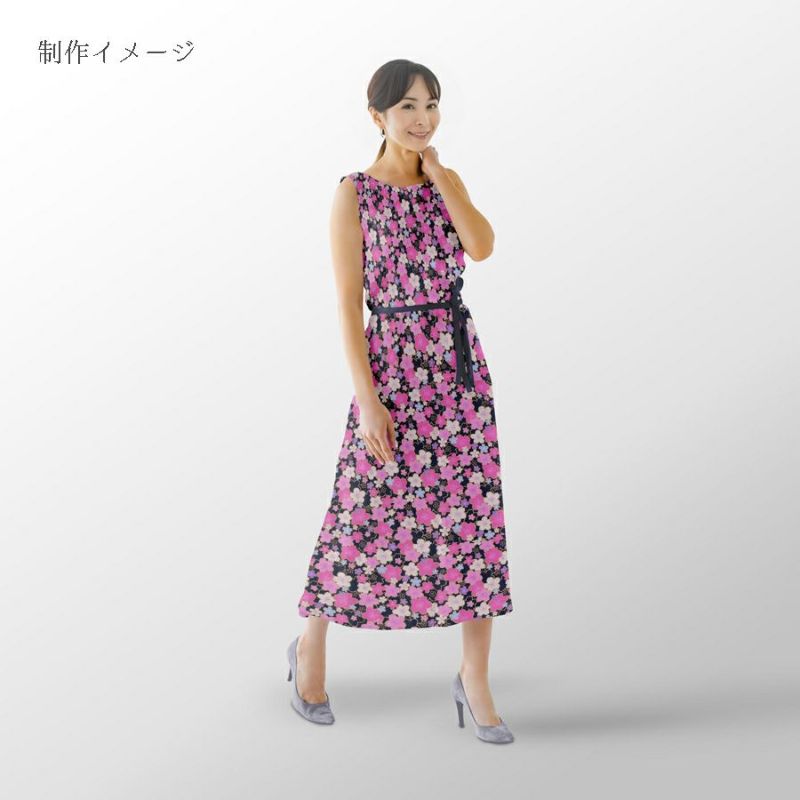 和柄コットン生地 金の縁取り桜もよう(濃紺) 10cm単位 切り売り コットンドビー 浴衣甚平生地 HOKKOH 桜模様 さくら柄 ネイビー