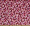 和柄コットン生地 金の縁取り桜もよう(赤) 10cm単位 切り売り コットンドビー 浴衣甚平生地 HOKKOH 桜模様 さくら柄 レッド