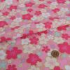 和柄コットン生地 金の縁取り桜もよう(ピンク) 10cm単位 切り売り コットンドビー 浴衣甚平生地 HOKKOH 桜模様 さくら柄 ピンク