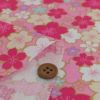 和柄コットン生地 金の縁取り桜もよう(ピンク) 10cm単位 切り売り コットンドビー 浴衣甚平生地 HOKKOH 桜模様 さくら柄 ピンク