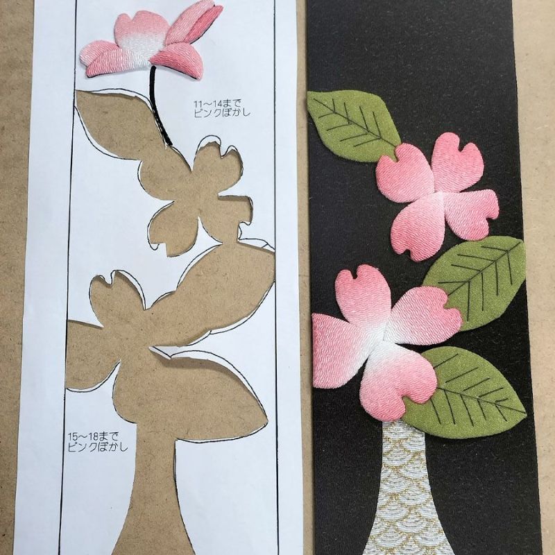 ちりめん手芸キット もてなしの花 12ヵ月セット |生地 和柄/和布