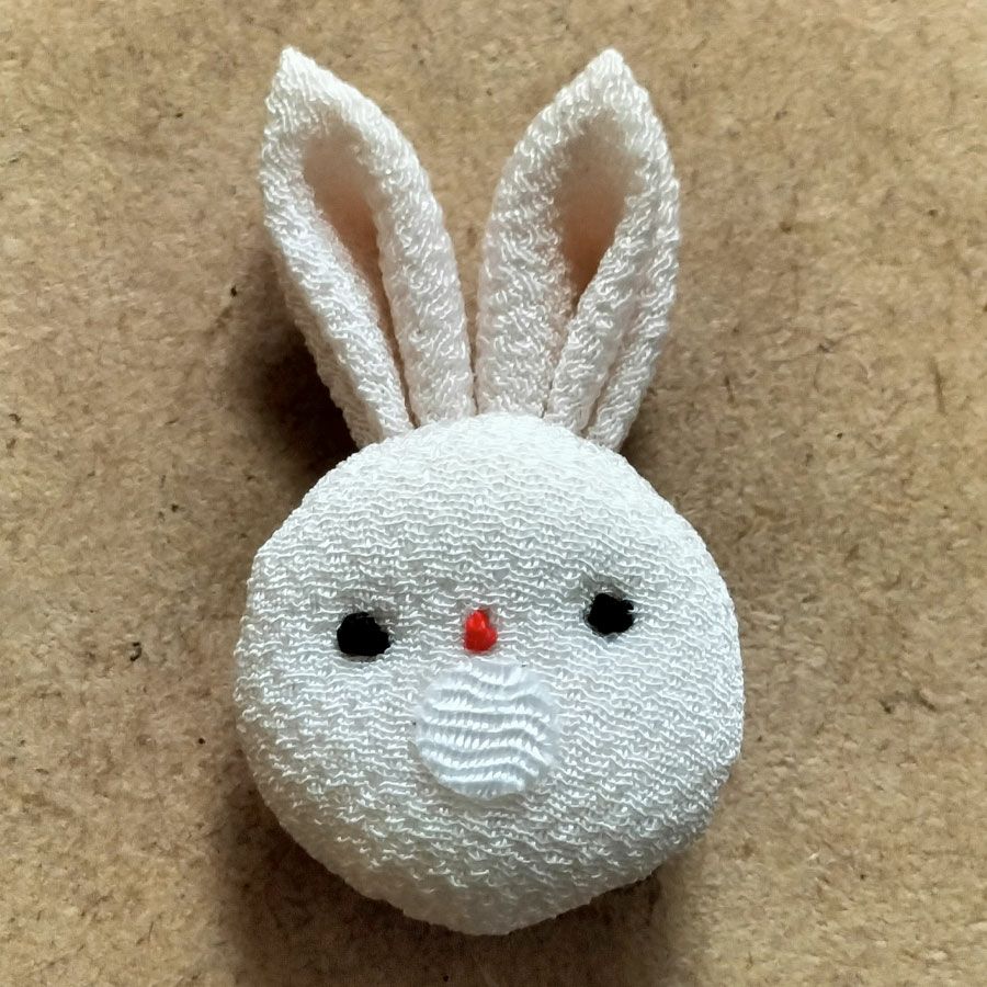 ちりめん手芸キット おめかしうさぎのチャーム・2個セット ハンドメイドキット 和風チャーム手作り ウサギの根付 ミニ飾り