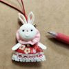 ちりめん手芸キット おめかしうさぎのチャーム・2個セット ハンドメイドキット 和風チャーム手作り ウサギの根付 ミニ飾り